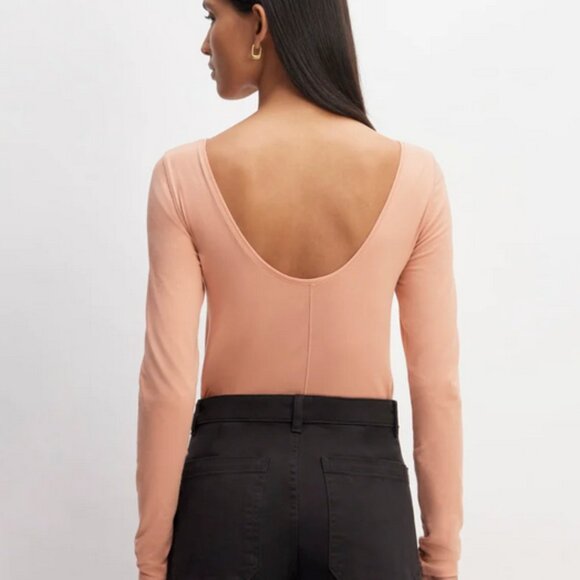 NWT Everlane Supima Scoop Back Long Sleeve Shirt Women's Size XL - Picture 10 of 14